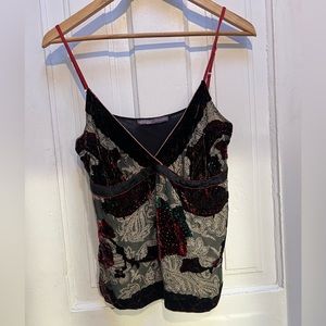 Hale Bob Embellished Velvet & Silk Blend Camisole